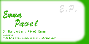 emma pavel business card
